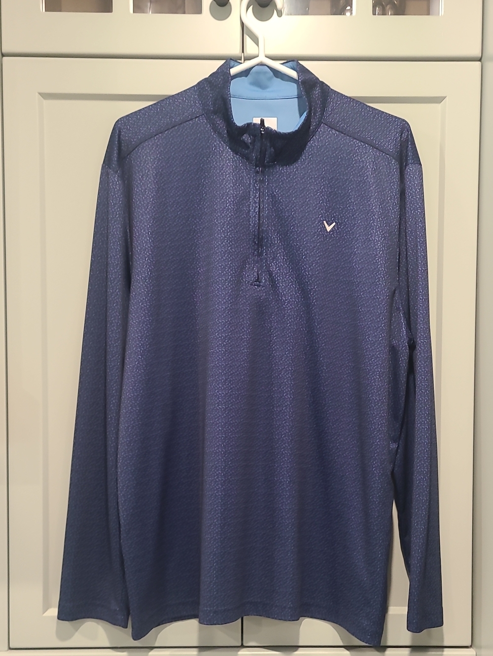 Callaway Men's Long-Sleeve Quarter-Zip Golf Pullover in Navy Blue